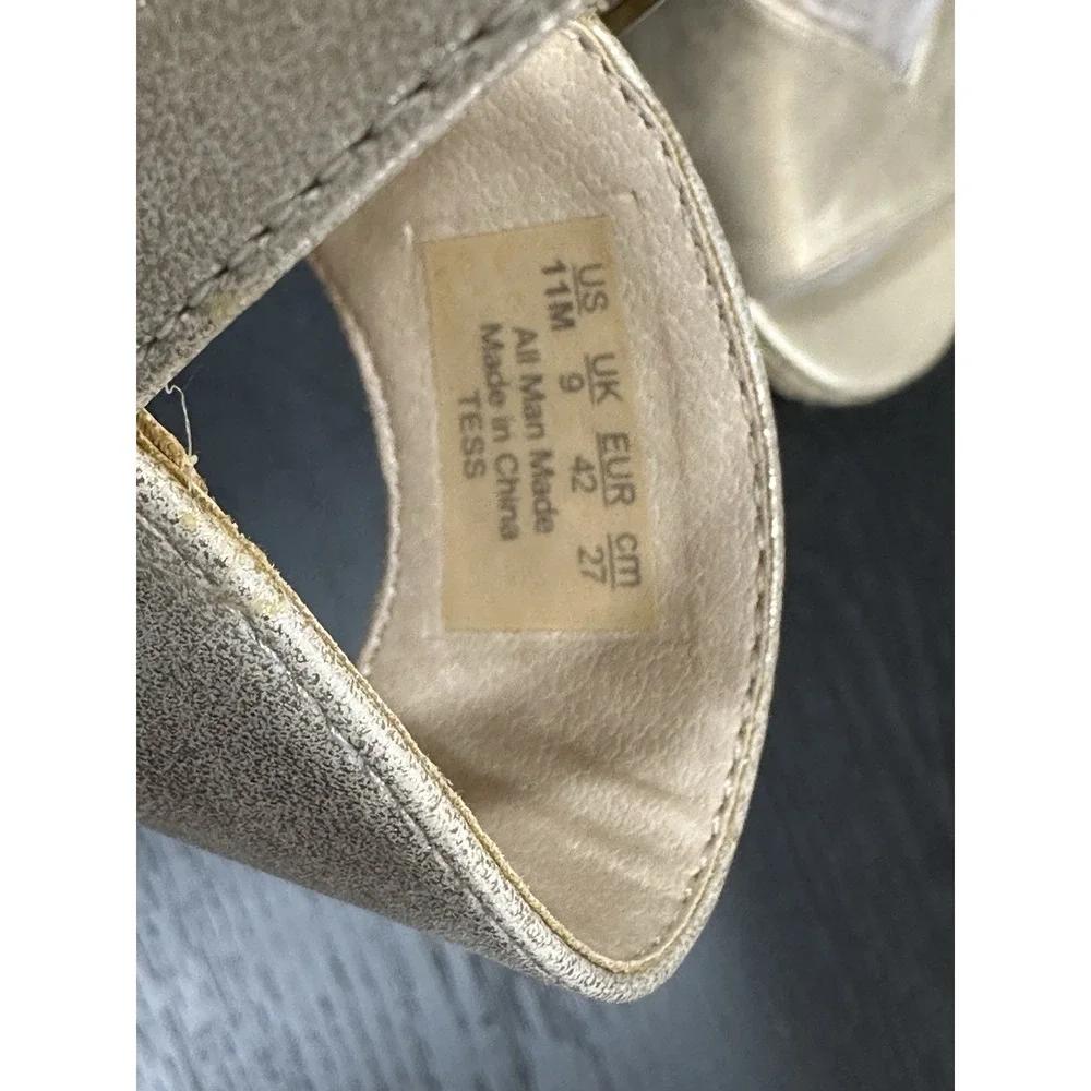 LifeStride Wedge Sandal Sz 11 Platino Tess Espadrille Velocity 2.0 Cushioned NEW